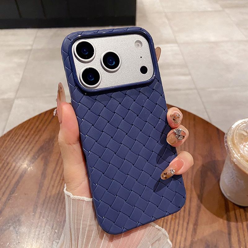 Luxusní nárazuvzdorný kryt pro IPhone 17 Air 16 15 14 13 Pro Max Prodyšný Cool Tkaný Mřížkový Měkký Silikonový Kryt pro IPhone 16Pro