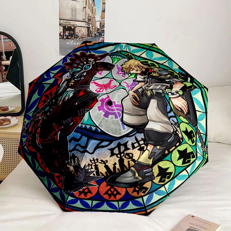 Stained Glass Fantasy King Umbrella 8-Frame for Travel, Camping, Casual Lightweight Portable Umbrella, Essential for Every Family Holidays Gift