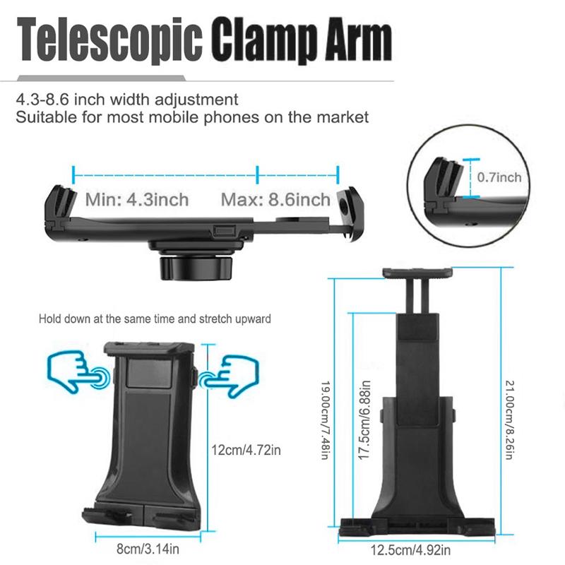 SEAMETAL Tablet-Halter 360 Grad verstellbarer Smartphone-Halter Dreiecksbasis Handy-Halter