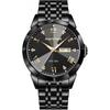 PindowS Men S Diamond Decor Analog Quartz Waterproof Watch Black M650n1