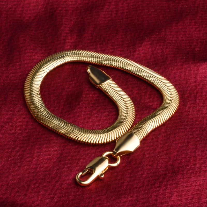 Snake Chain Link Bracelet Male Wholesale Braslet 2025 Gold Color Stainless Steel Bracelets for Men Women Punk Jewelry Gift