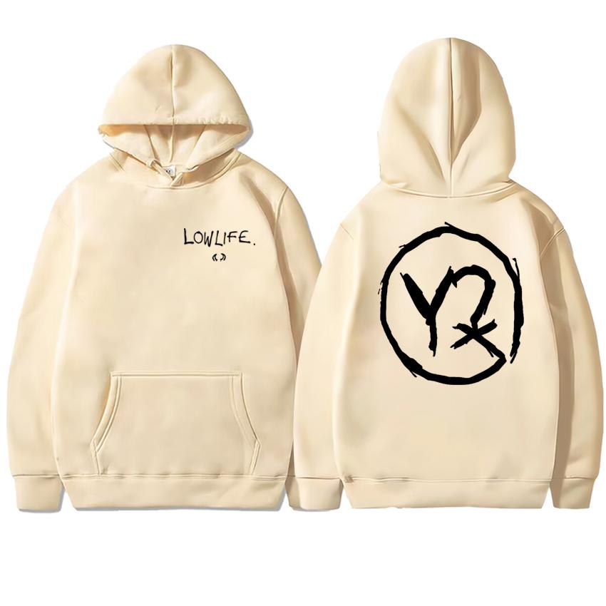 Retro Rock Yungblud Lowlife 2025 Novo Álbum Streetwear Estampado Dupla Face Homens Mulheres Moletom Casual Unissex Pulôveres de Lã