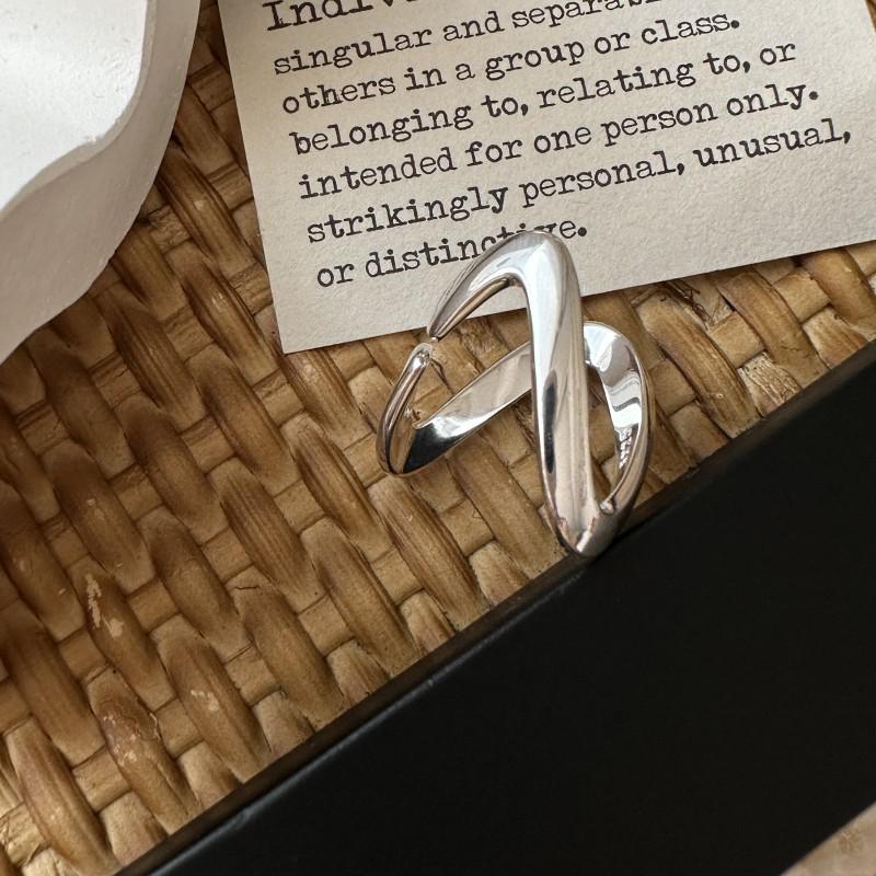 Trendy Geometric V-Shaped Adjustable Ring for Women - Stylish, Versatile, and Creative Open Adjustable jz7995