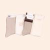 SET004-Cappuccino Beige Embroidered Heart Brown Fall Socks