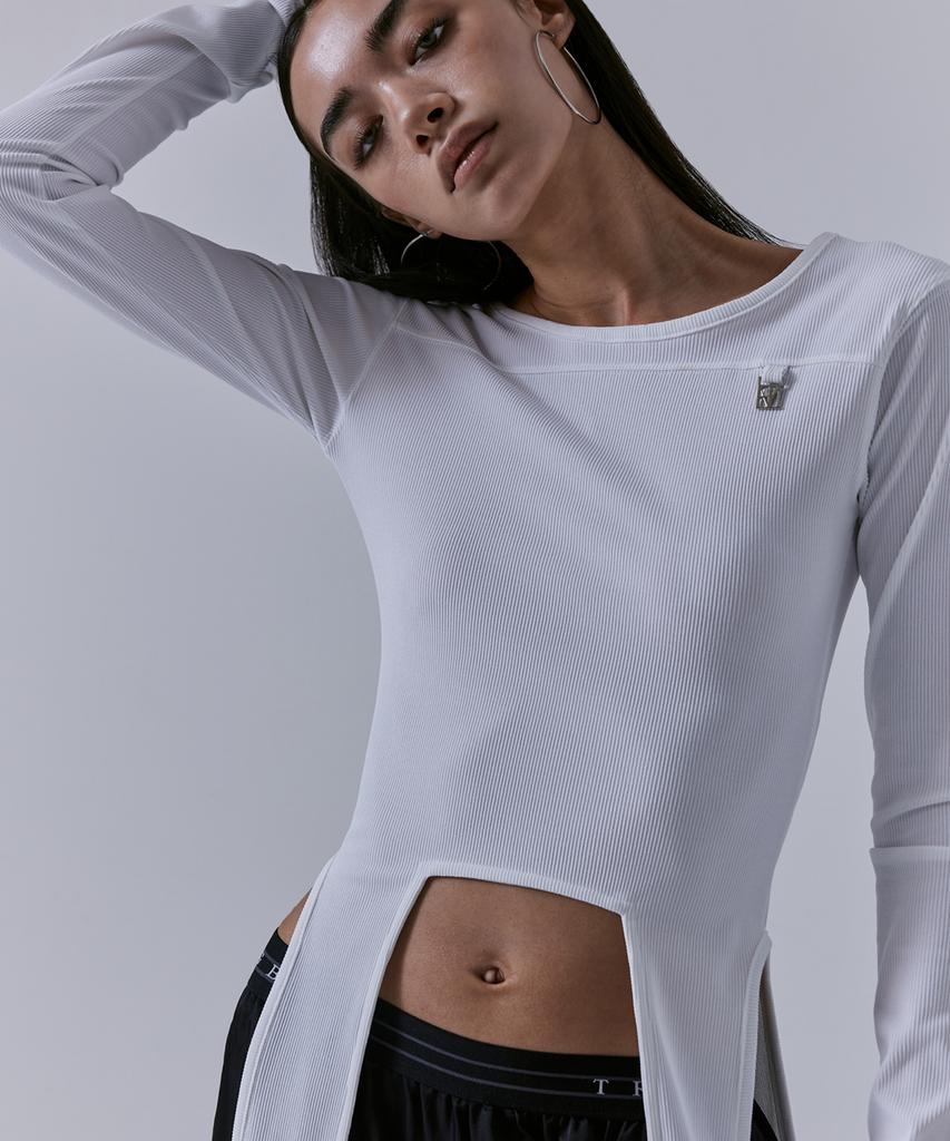 Teulimingbeodeu Back-Less Strap Long Sleeve [ White ]