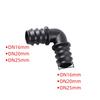 DN16/20/25mm Pipe Barbed Connector 1/2" 3/4" Male Thread Tee Elbow Straight End Plug Joint Garden Irrigation Water Hose Adapter