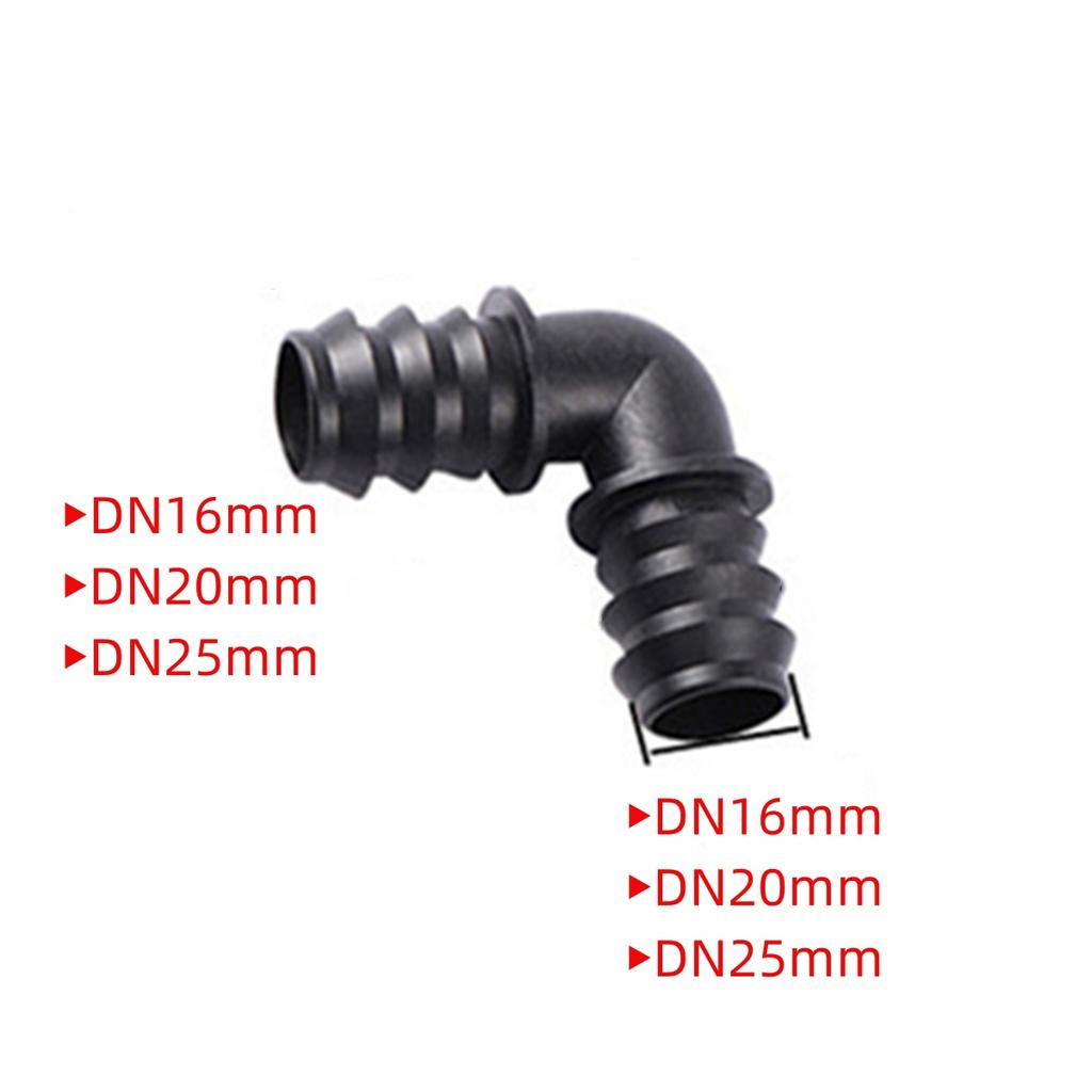 DN16/20/25mm Pipe Barbed Connector 1/2" 3/4" Male Thread Tee Elbow Straight End Plug Joint Garden Irrigation Water Hose Adapter