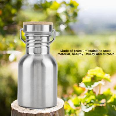 Rustless Steel Water Bottle Wide Mouth Design Water Jug Travel Water Container  Outdoor Enthusiasts