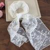 Fashionable Scarf With Detailed Lace Design Multipurpose Head Accessory Quick Dry Polyester Fabric