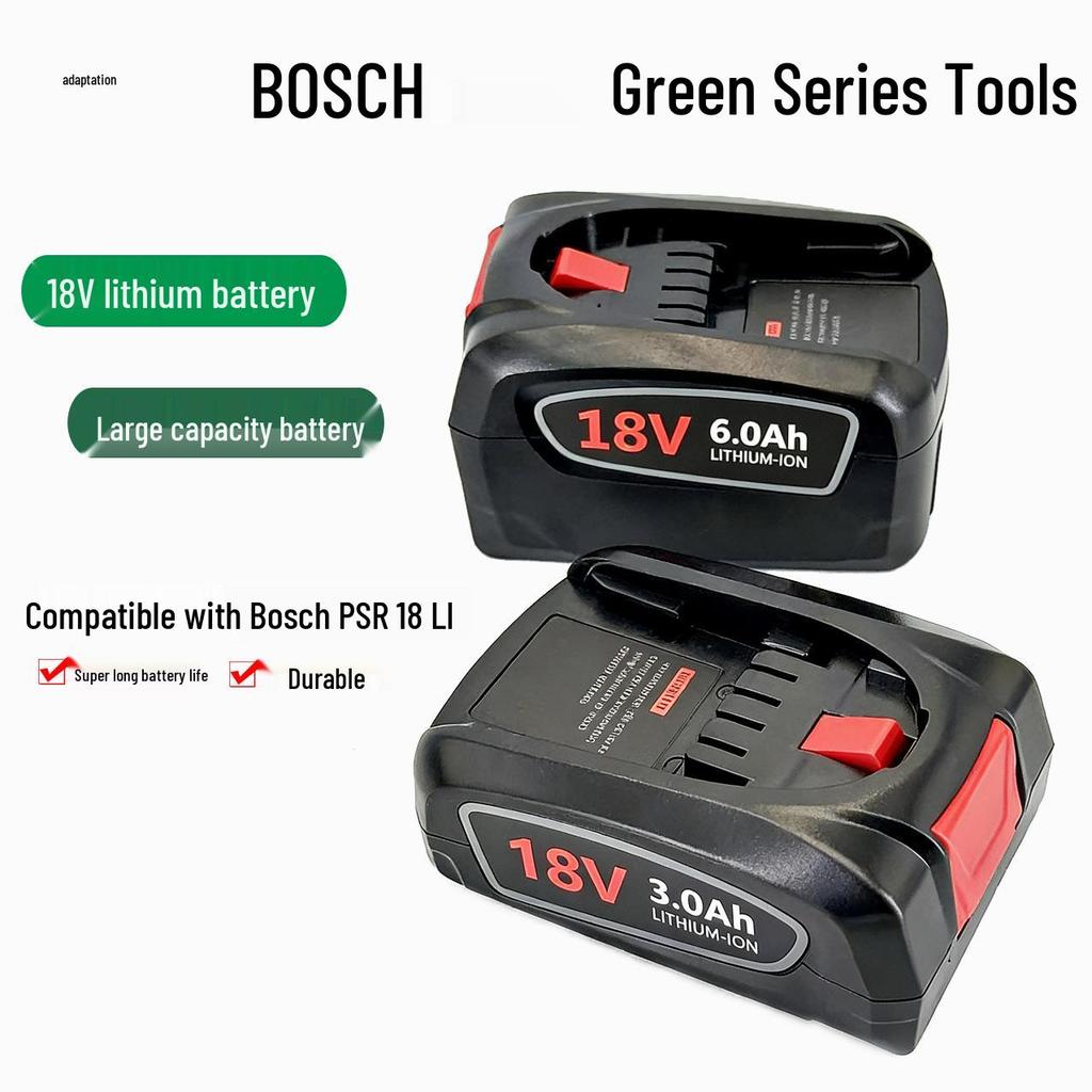 Compatible Charger for Bosch 18V Lithium Battery Power Drill PSR18LI, Electric PBA, PSR, PSB, and Vacuum Cleaner.