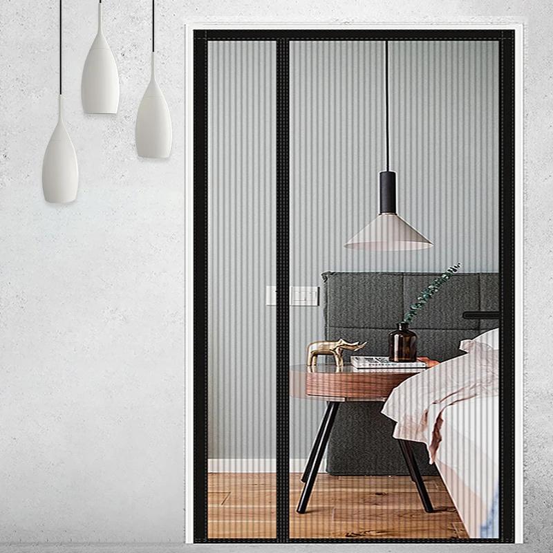 Side-Open Magnetic Door Curtain Summer Mosquito & Fly Proof Home No Punching Magnetic Screen Door Curtain Anti Mosquito Insect Fly Bug Door Curtain