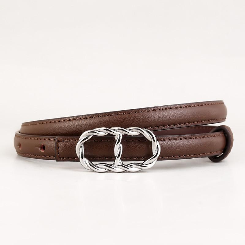 

Womens Leather Belt Fashion Minimalist Casual Designer For Office And Everyday Wear кавовий