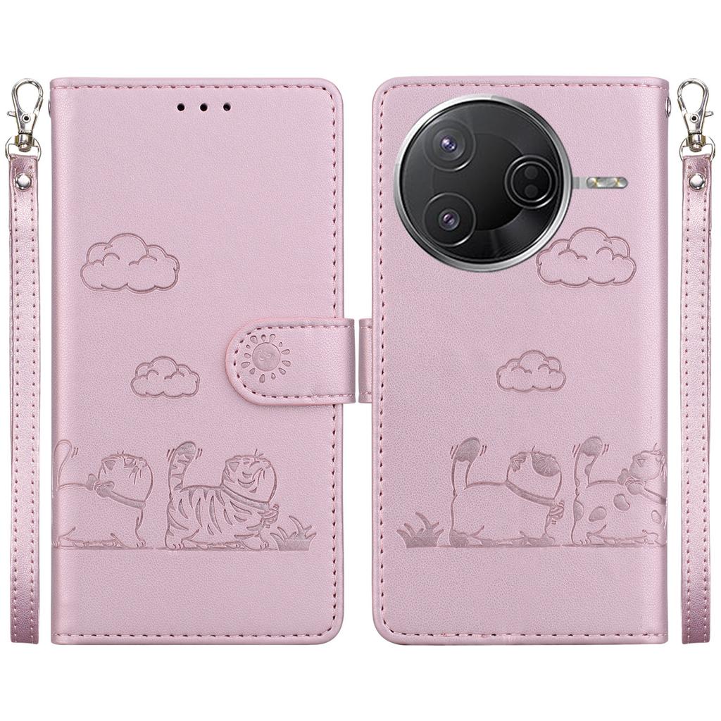 For Xiaomi Poco F7 Pro 5G/F7 Ultra 5G/Redmi K80 Pro 5G/K80 5G Case RFID Blocking Kitten Pattern TPU+PU Leather Phone Cover