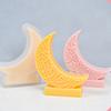 Moon Silicone Mould Moon Shaped Candle Molds DIY Soap Castings Molds Handmade Resin Molds for Eid Ramadans Decorations