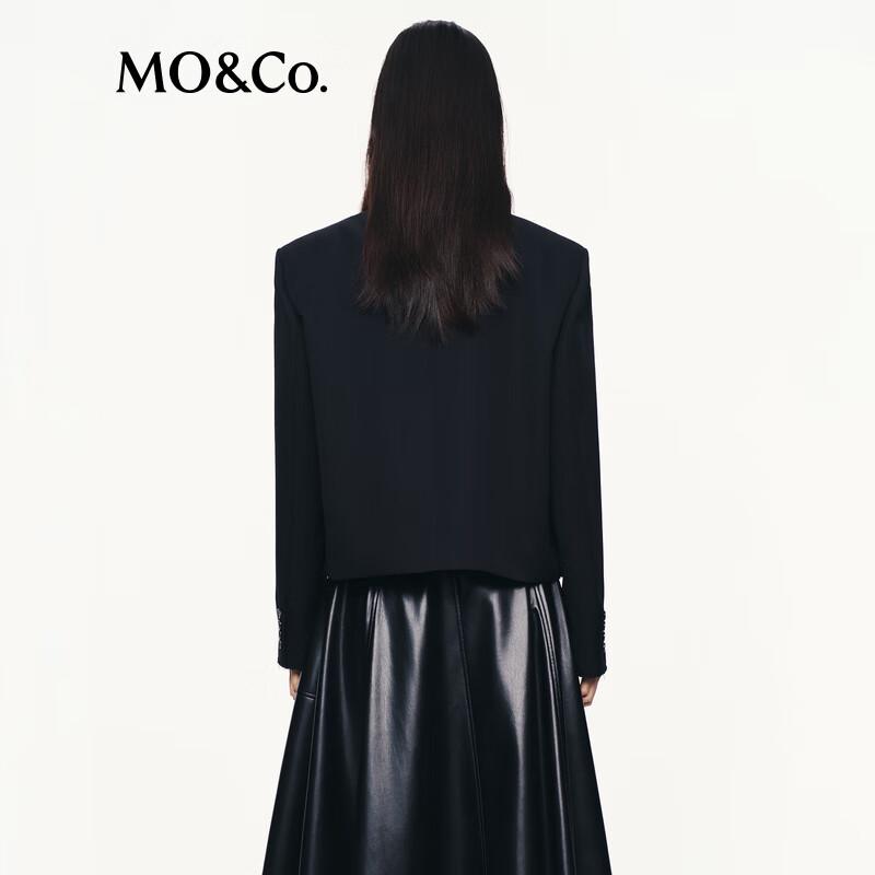 MO&Co. Women's 100% Wool Double-Breasted Blazer