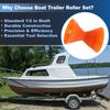 3" Boat Bow Trailer Roller With End Bells 1/2 Inch Shaft 4.9in Length Boat Bow Stop Bell Roller Universal For Yacht Marine