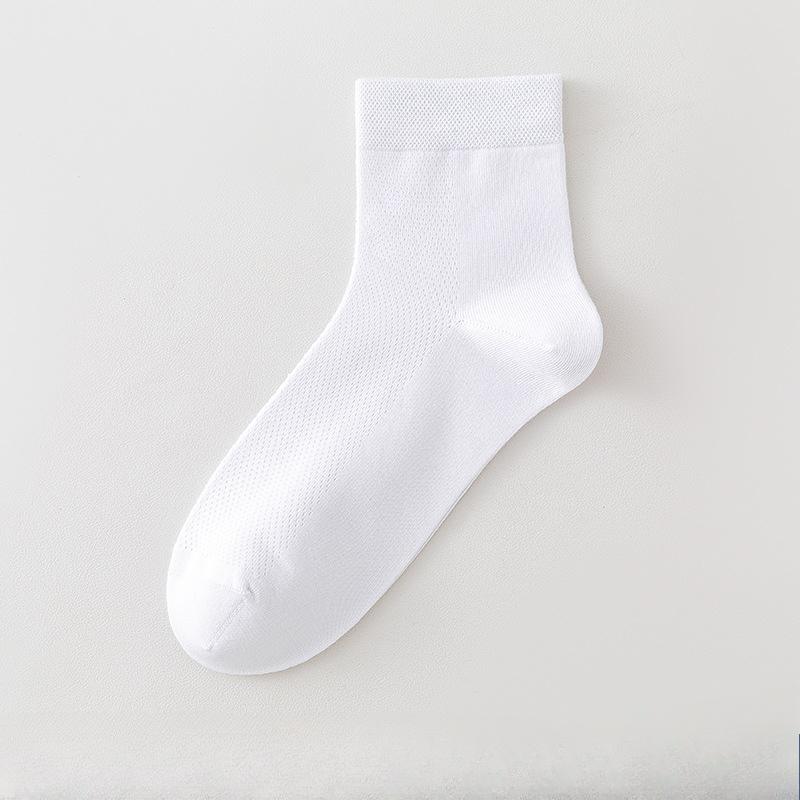 Socks Men's Anti-odour Sweat Summer Mid-calf Socks Thin Section of Pure Cotton Summer Breathable Cotton Leisure Mesh Men's Socks