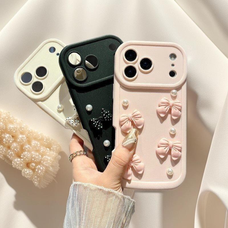 Dreidimensionaler Bogen für Apple 17 Pro MaxAir Handyhülle iPhone1615141312 Mädchenherz