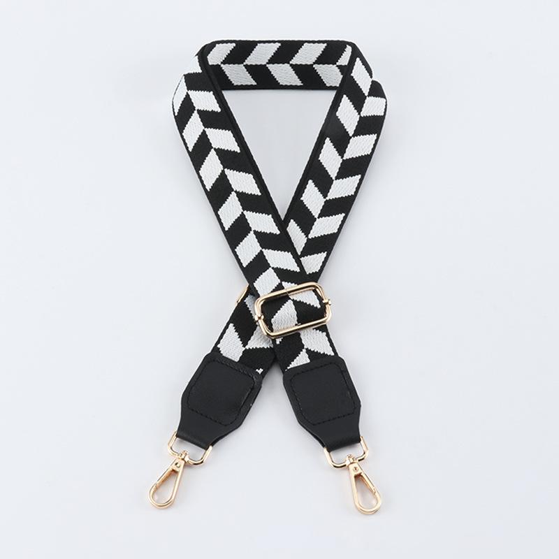 

New Style Versatile Leaf Widened Bag Shoulder Strap Adjustable Shoulder Crossbody Strap Anti-gravity Long and Wide Strap Light gold button.