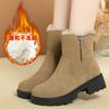 Thick-soled snow boots, piled and thickened warm cotton shoes, new autumn and winter short non-slip boots, cotton boots.