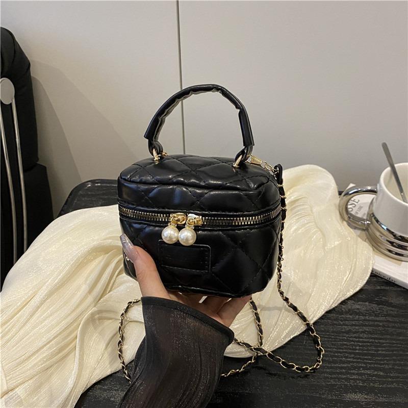 Summer new diamond embroidery thread mini handbag women's bag shoulder messenger bag small fresh chain bucket bag