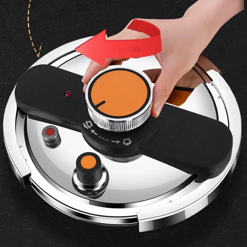 4L/6L Pressure Cooker Stainless Steel Explosion-proof Pressure Pot Cooking Pressure Cooker Easy Use Induction Kitchen Cookware