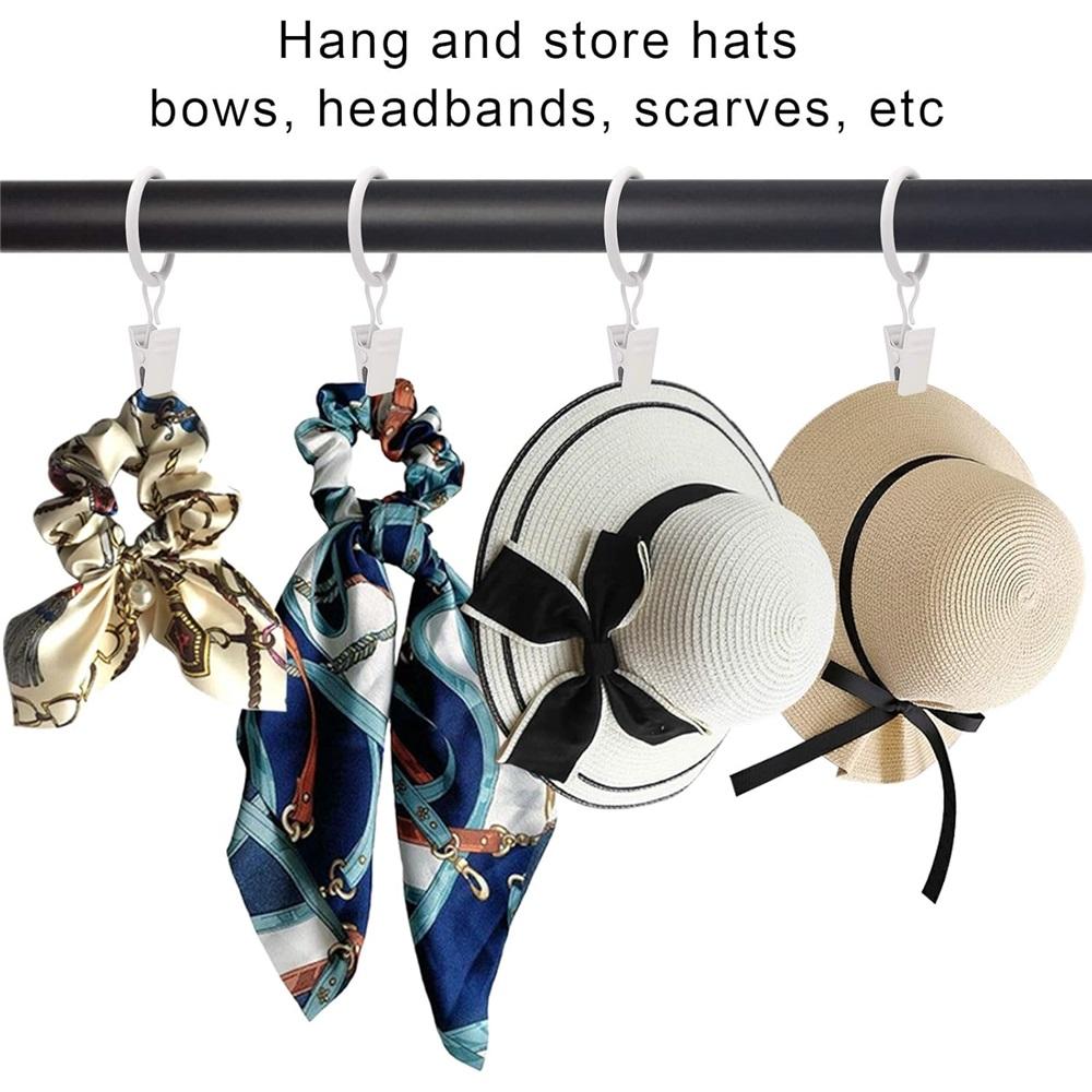 40 Pack Curtain Rings With Clips, Drapery Clips With Rings, Drapes Rings 1.5 In Interior Diameter, Fits Up To 1.2 In Curtain Rod, Black