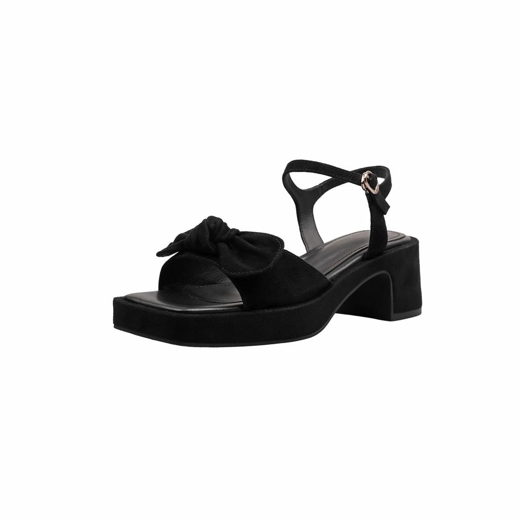 Fairy style sandals with skirts to wear 2025 summer new versatile bow women's shoes high-heeled sandals women