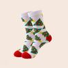 2025 Autumn/Winter Christmas Cotton Socks with Santa Claus and Snowman Cartoon Design