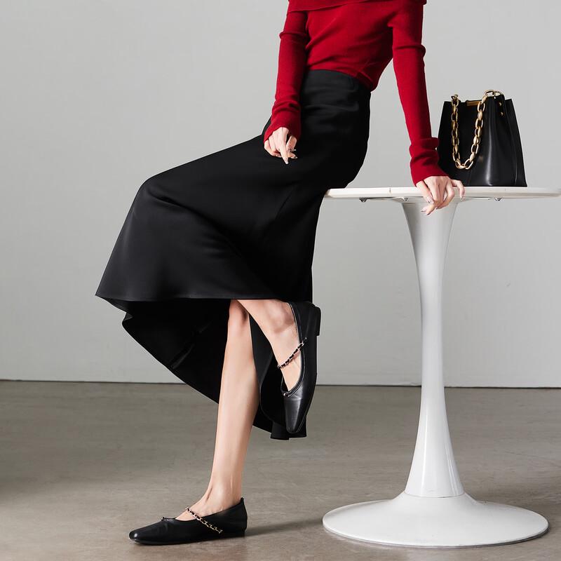 SOFSIL Women's High-Waist A-Line Midi Skirt