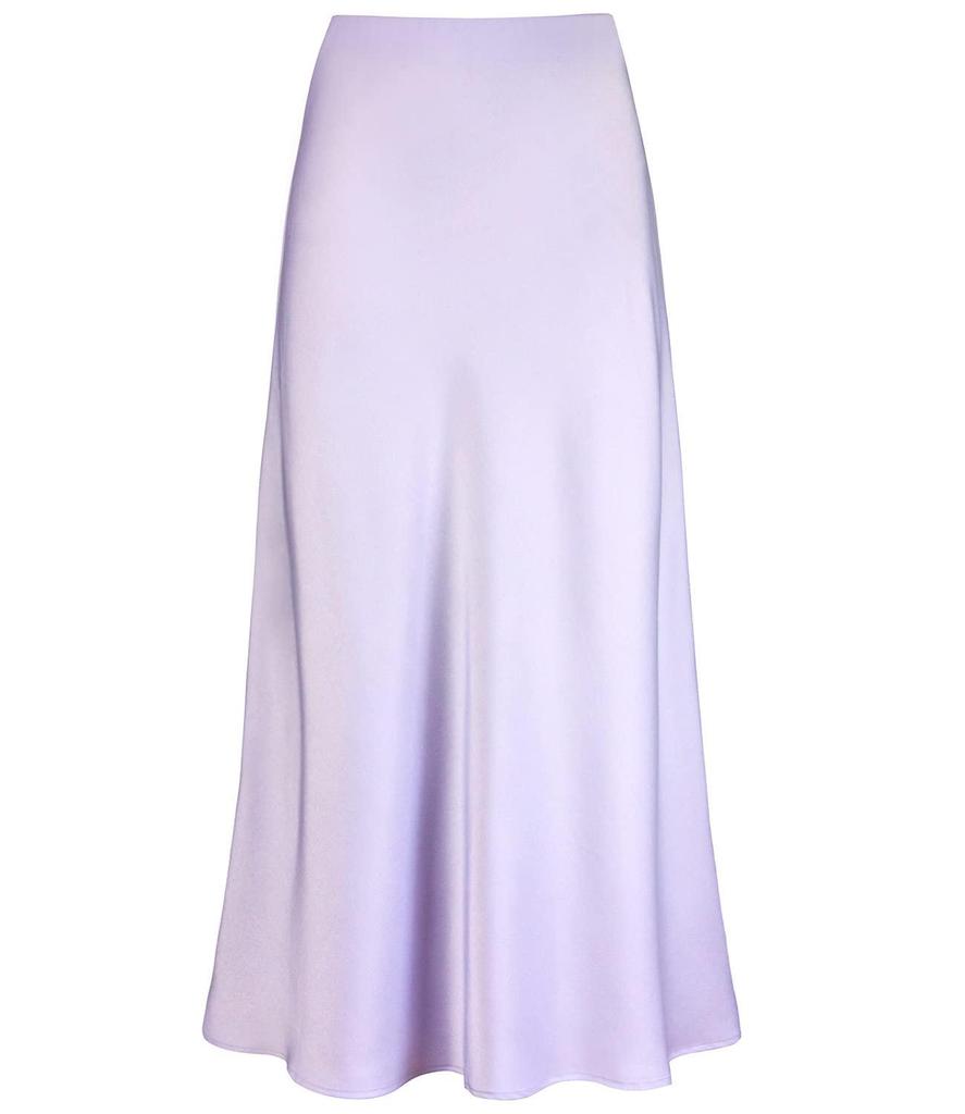 Elegant Silky Satin Fishtail High-Waist Midi Skirt