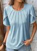 Summer Women T Shirt With Lace Sleeve For Casual Wear