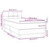Box Spring Bed with Mattress Pink 80 x 220 cm Velvet