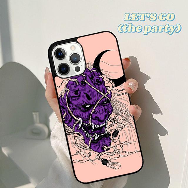 Japanese samurai Oni Hannya Demon Mask Phone Case Cover for iPhone 16 15 12 mini 11 13 14 Pro Max SE 2020 6S 7 8 Plus Coque