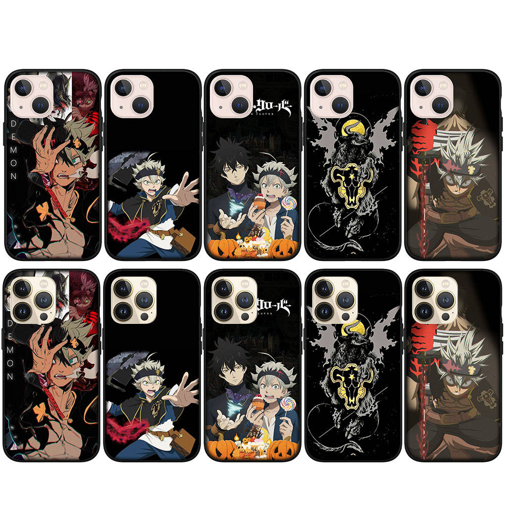 For iPhone 15 14 Xiaomi Redmi Note 13 12 11 Pro Max X 8 7 XR Samsung Galaxy A34 A15 S24 S23 Huawei OPPO A54 Black Clover Yuno Grinbellor Phone Case