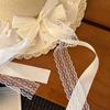 Daisy lace big brim straw hat female summer seaside beach Sanya photo vacation visor sun hat