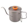 Outdoor Ti Pour Over Coffee Kettle 400ml Gooseneck Tea Kettle with Thermometer and Folding Handle