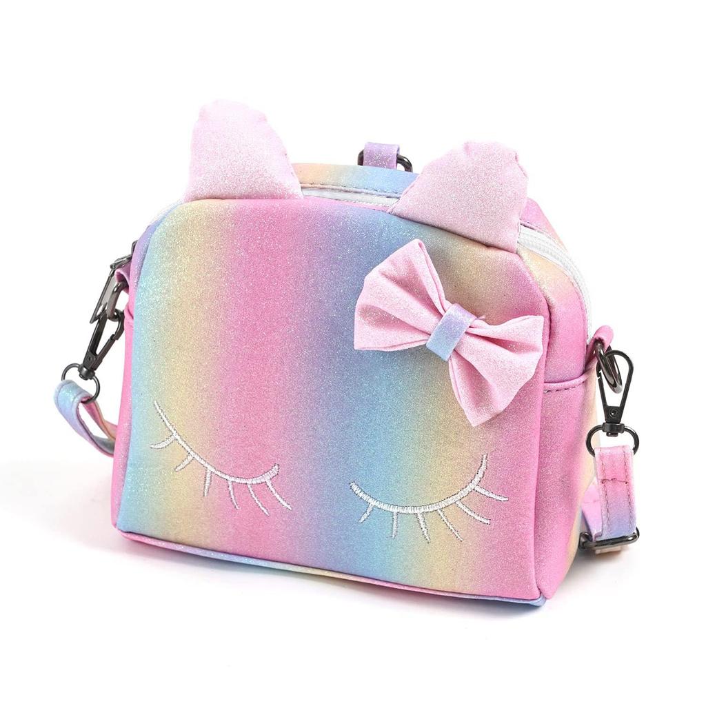 Pochette Kids Shoulder Bag for Girls Can also be used as a [SIMPS] (2-way / backpack) (Rainbow)