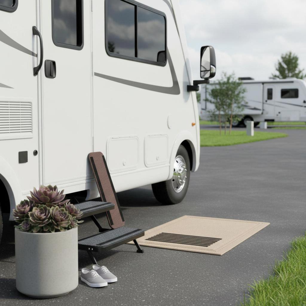 4 Pieces RV Step Cover Easy To Install Stair Mat