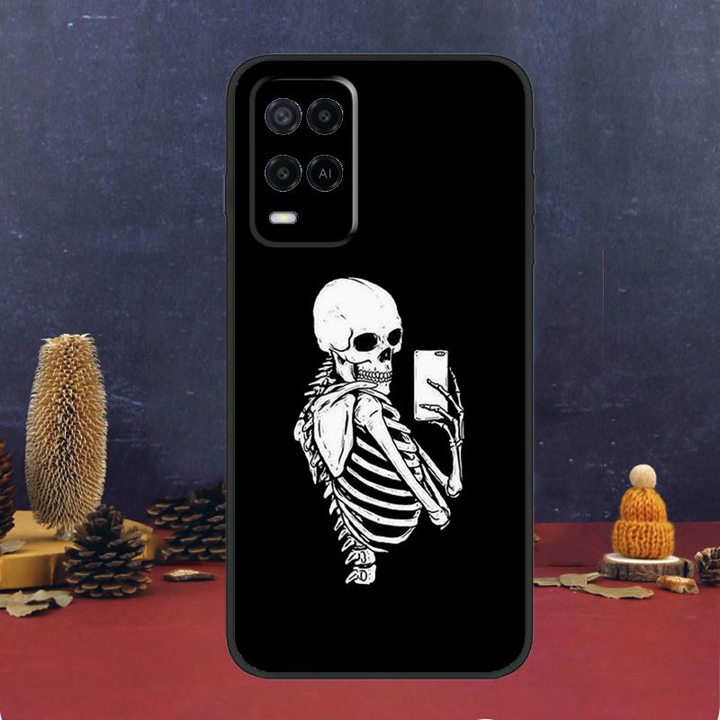 Estetika Skeleton Case pro OPPO A54 A74 A94 A98 A78 A79 A16 A76 A96 A5 A9 A17 A77 A15 A52 A72 A53 A57S Kryt