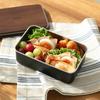 Nonoji Stainless Steel Lunch Box Rectangle Microwave and Dishwasher Safe Stylish and Simple Lunch Box Natural Wood Lid Black