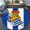 Real Sociedad runder Teppich für unter Bürostühlen Schlafzimmer Wohnzimmer Heimdekoration