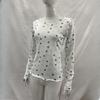 Y2K autumn sweet and fresh star print long sleeved women's round neck slim fit top