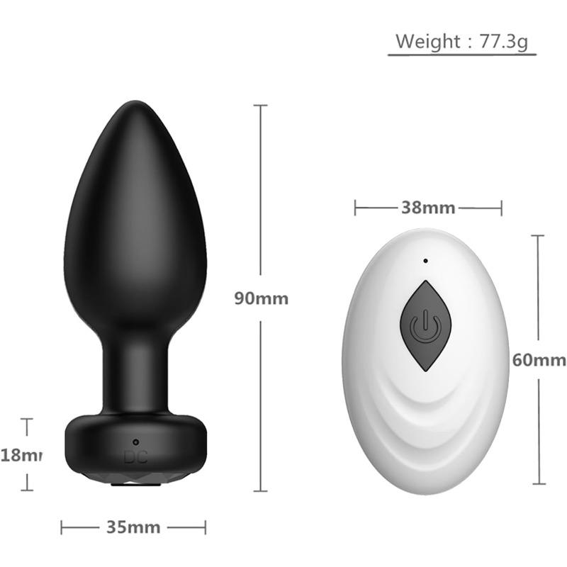 Remote Control Anal Plug Vibrator, 10 Modes Vibrating Anal Plug, Prostate Massage Vibrator Small Anal Plug, Adult Sex Toys