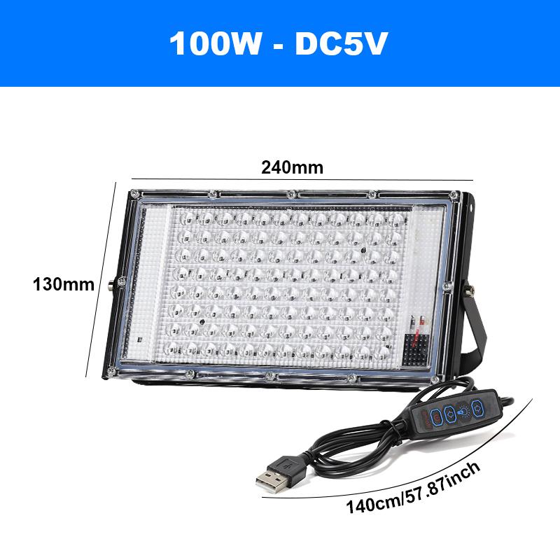 LED Stage Floodlight BLue Light Spotlight LED UV Lamps 395nm 400nm USB 5V Disco Lights IP65 Waterproof Creat Party Atmosphere DJ