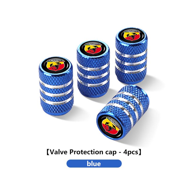 

For Abarth 4Pcs Car Tire Valve Stems Cap Auto Logo Aluminum Tire Wheel Air Valve Cap FIAT 500 Ducato Stilo Palio UNO Astra Bravo