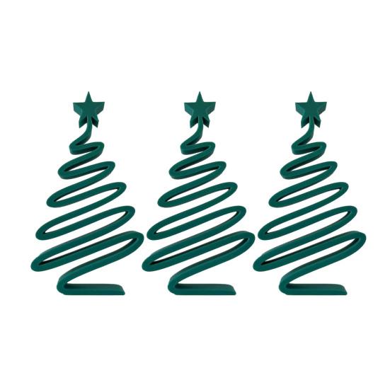 Christmas Tree Ornaments 3D Printed Spiral Christmas Tree Figurine Hoiliday Tabletop Decoration for Winter Mantel Shelf