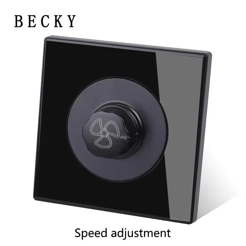 Black Tempered Glass Wall Switch Panel Led European 16a Socket Retro Toggle Light Switch Eu Uk Standard 2usb Socket 1Gang-4gang