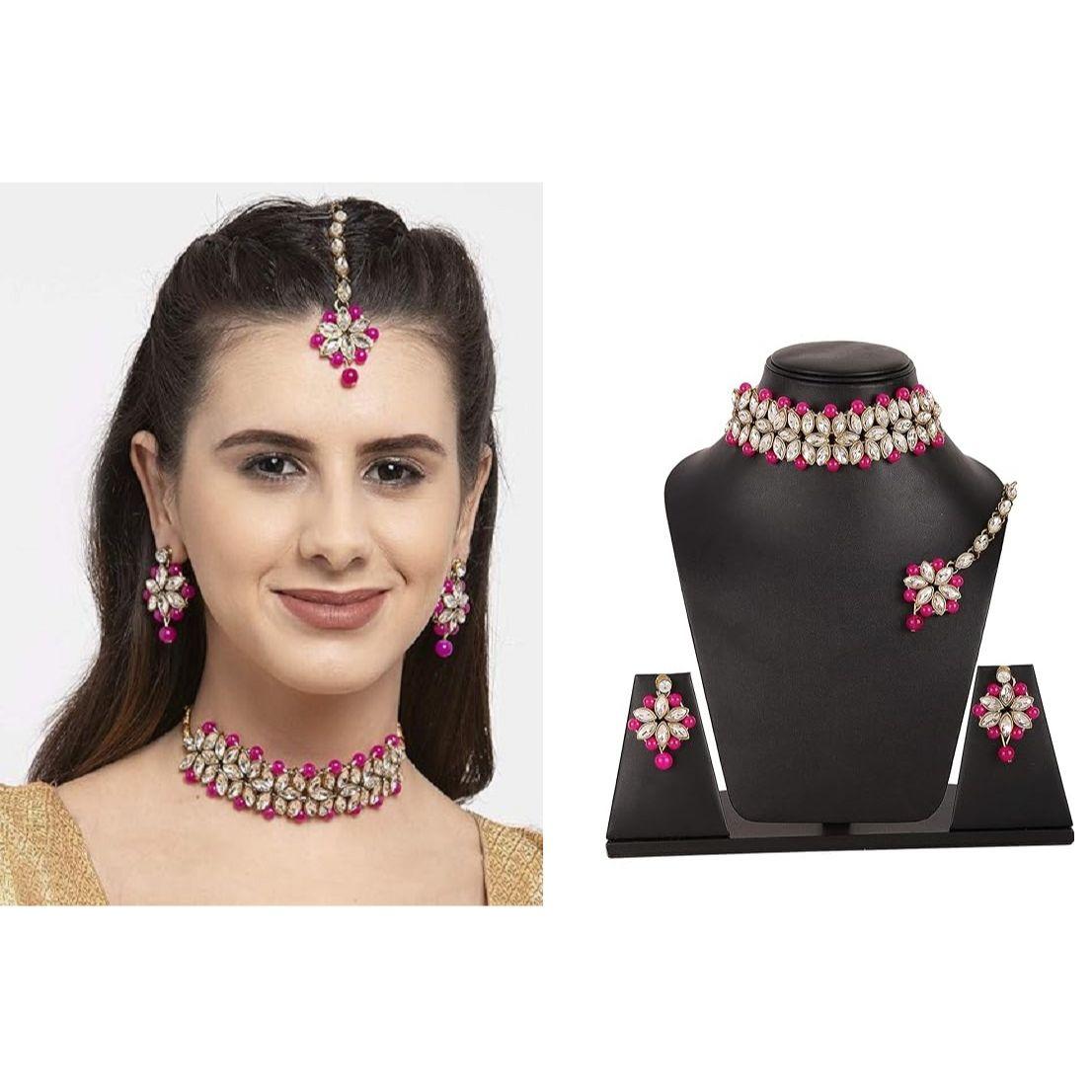 

Модный новейший дизайн колье антикварный традиционный комплект украшений из ожерелья Kundan для женщин