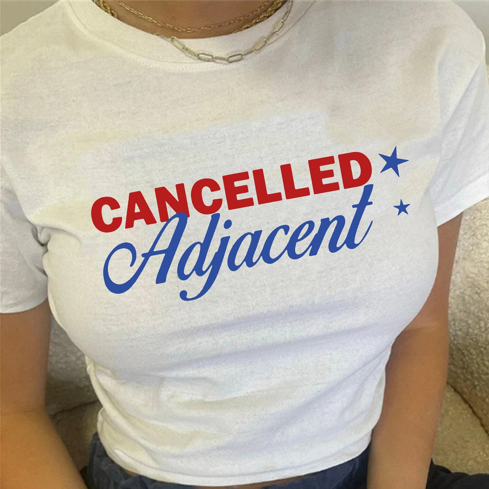 Cancelled Adjacent T-shirt: Meme Graphic Tee S